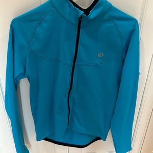 Bike jackets for cold weather, blue aqua, pearl Izumi medium